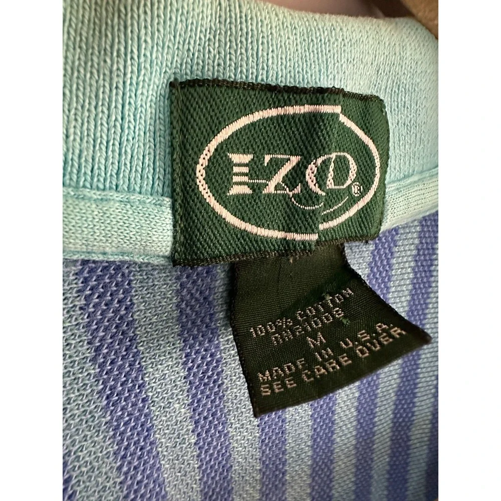 IZOD Men's Vintage Short Sleeve Polo Shirt Sz Medium Color Block Embroider Crest